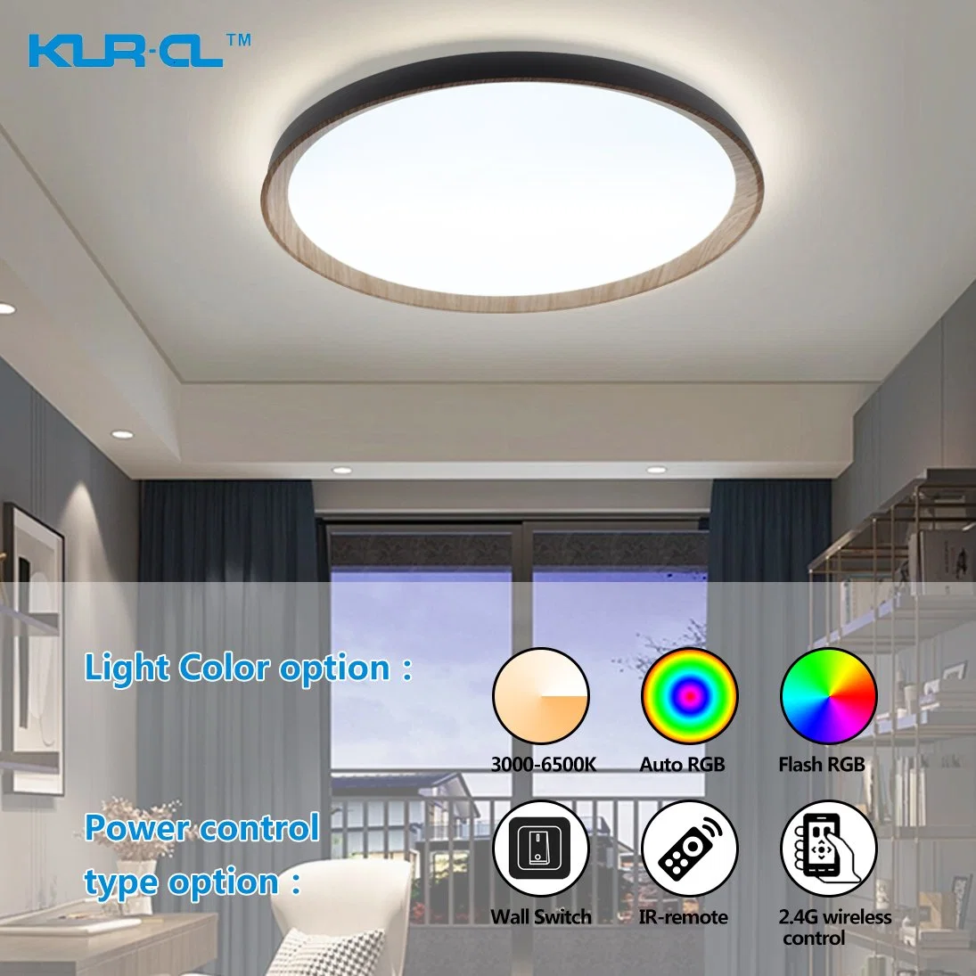 Flush Mounted Intelligent Digital LED Lamp Fittings Home Ceiling Light