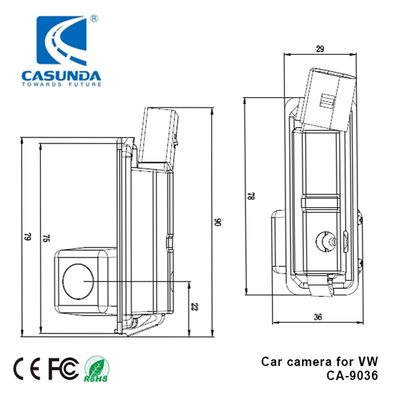 HD CCD Night Vision Backup Parking Reverse Camera for Volkswagen Cc Golf 7 Scirocco Lamando Car Rear View Camera