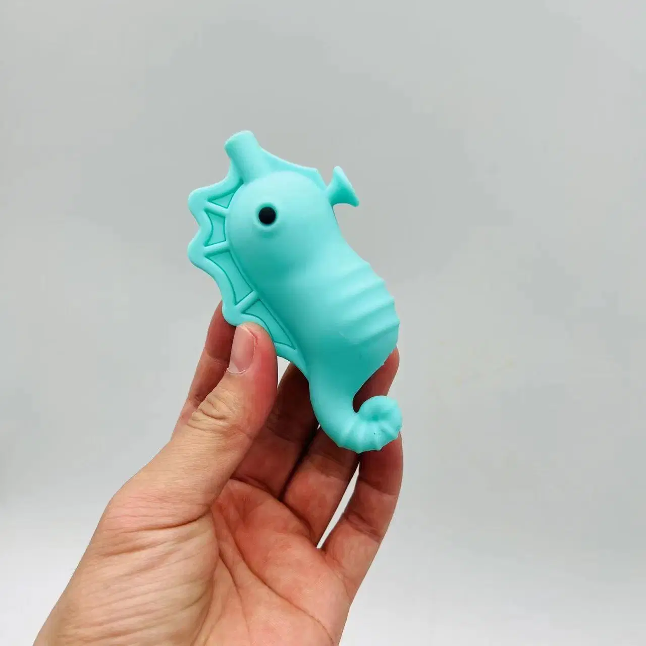 Hotsale Silicone Seahorse Easy Cleaning Tobacco Set Pipe with Glass Small Bowl