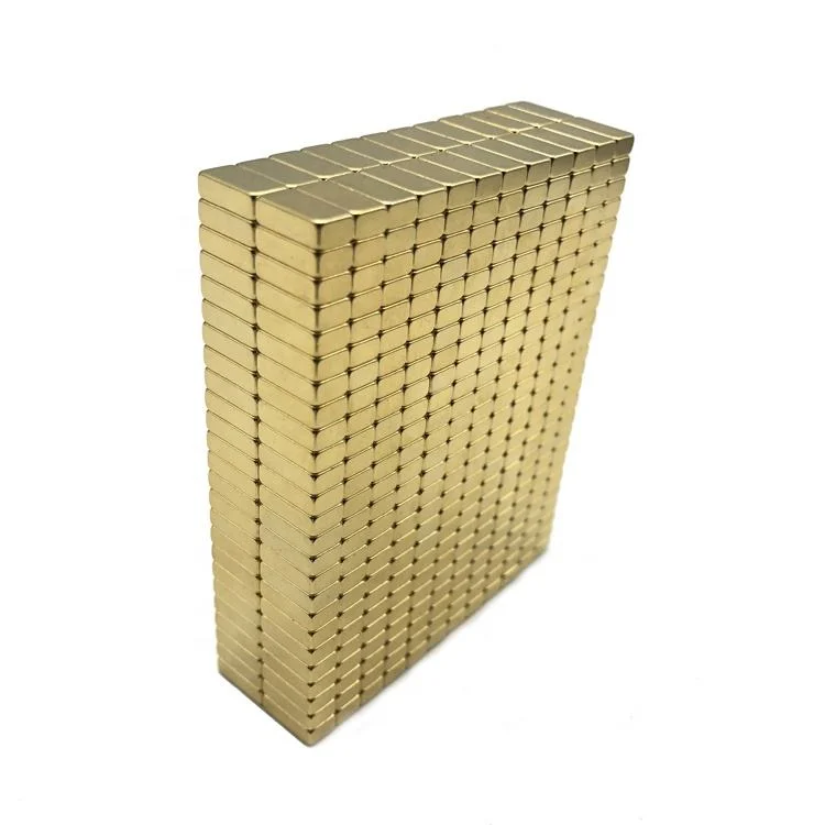 10X10X3mm Customized Gold Surface Block Magnet