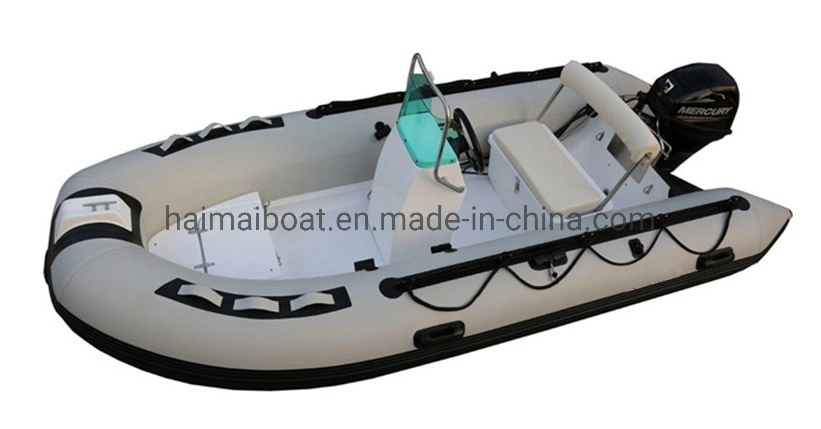 12.9FT Fiberglass Hull Boat Fishing Dinghy Sport Boat PVC Yacht