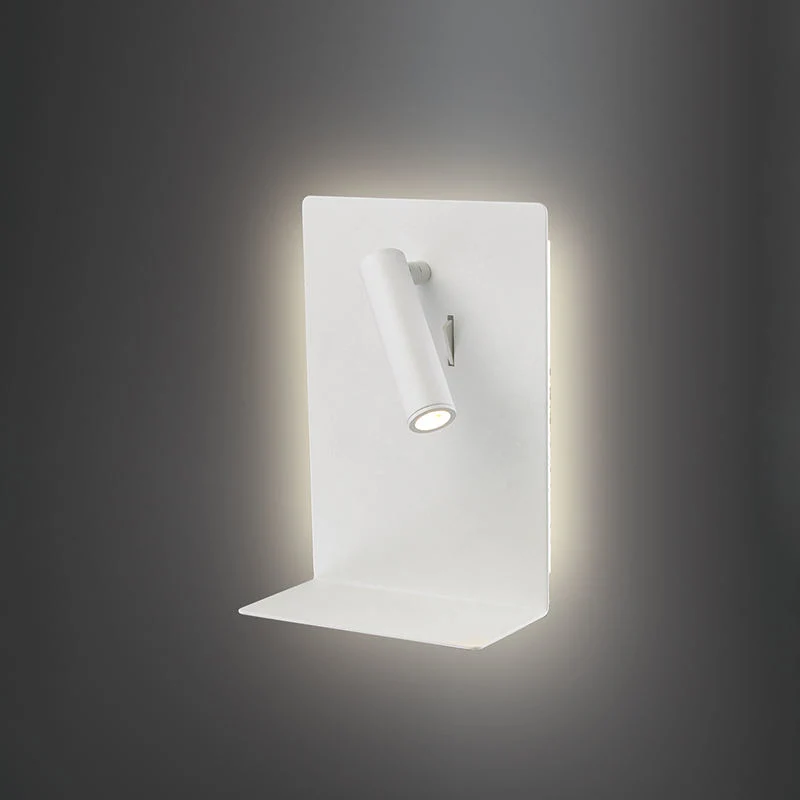 Venta en caliente aluminio 3+8W Estudio LED de lectura Luz de pared ajustable Lámpara de lectura puntual