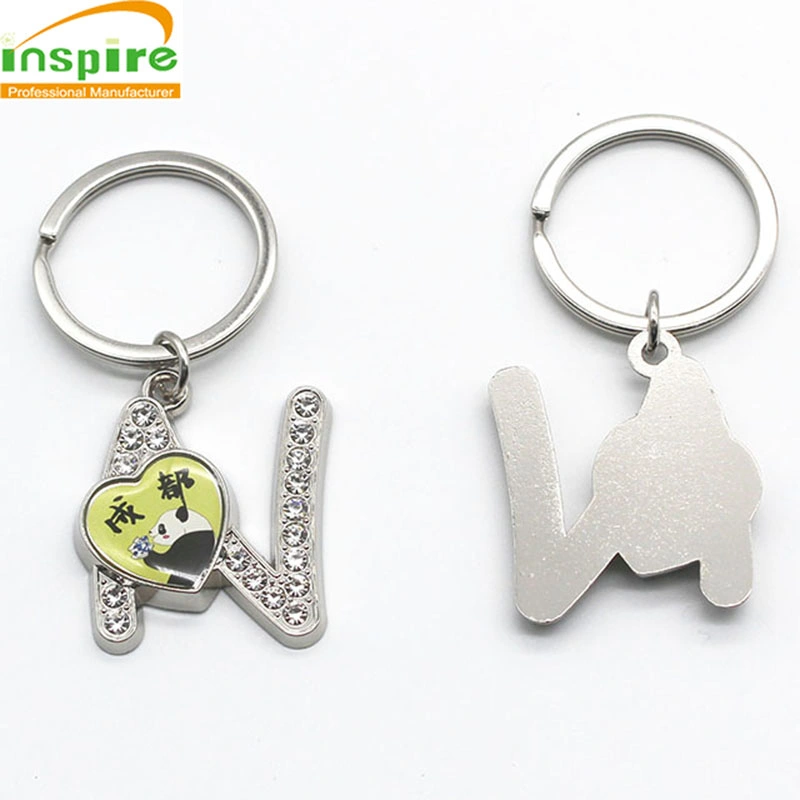 Promotion Souvenir Gift Free Samples Custom Wholesale/Supplier Metal Letter Keyring