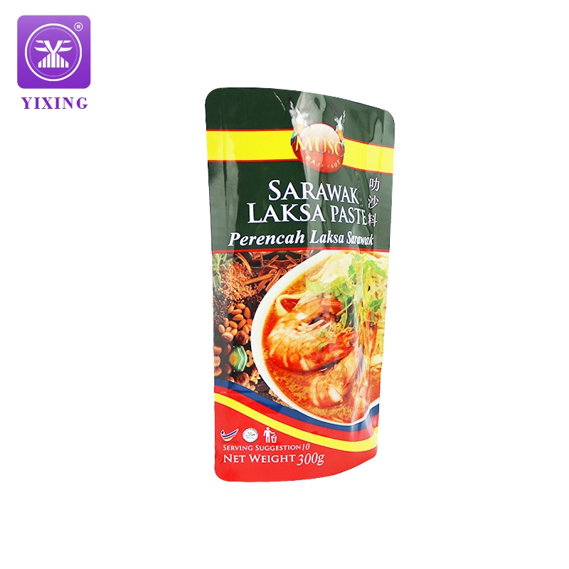 Sauce Flavour Stand up Pouch Singapore Laksa Paste Seasoning Spice Food Packaging Plastic Bags