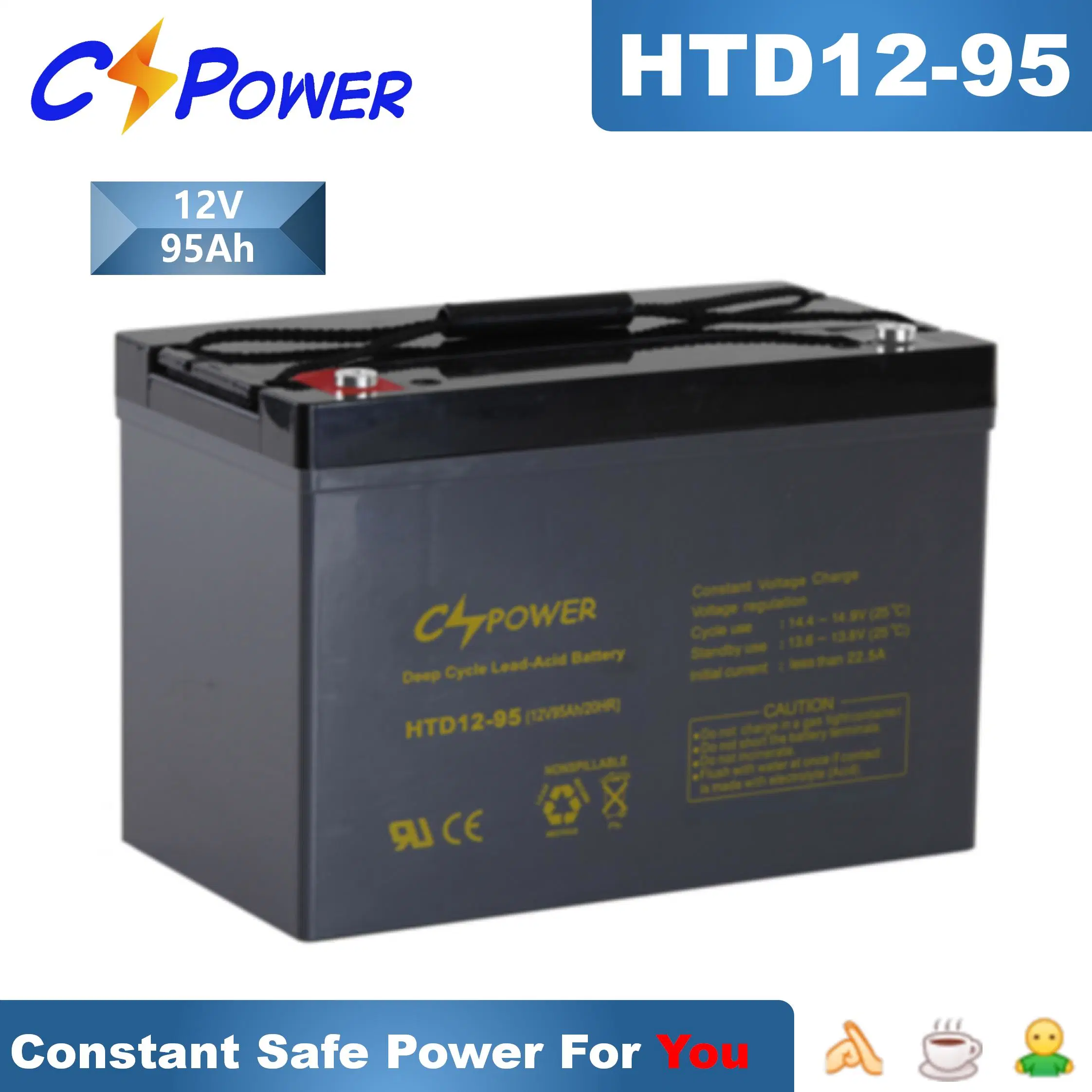 Cspower Batterie longue durée de vie cycle profond de l'AGA de l'onduleur de la batterie solaire/outil d'alimentation de stockage ensoleillé vs Narada