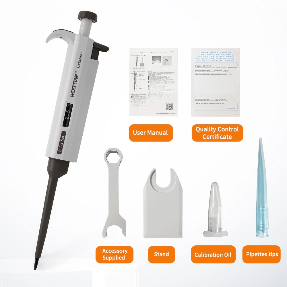 West Tune Toppette 0.1UL to 10 Ml Plastic Micro Transfer Pipette Gun Digital Adjustable Micropette Mechanical Pipette