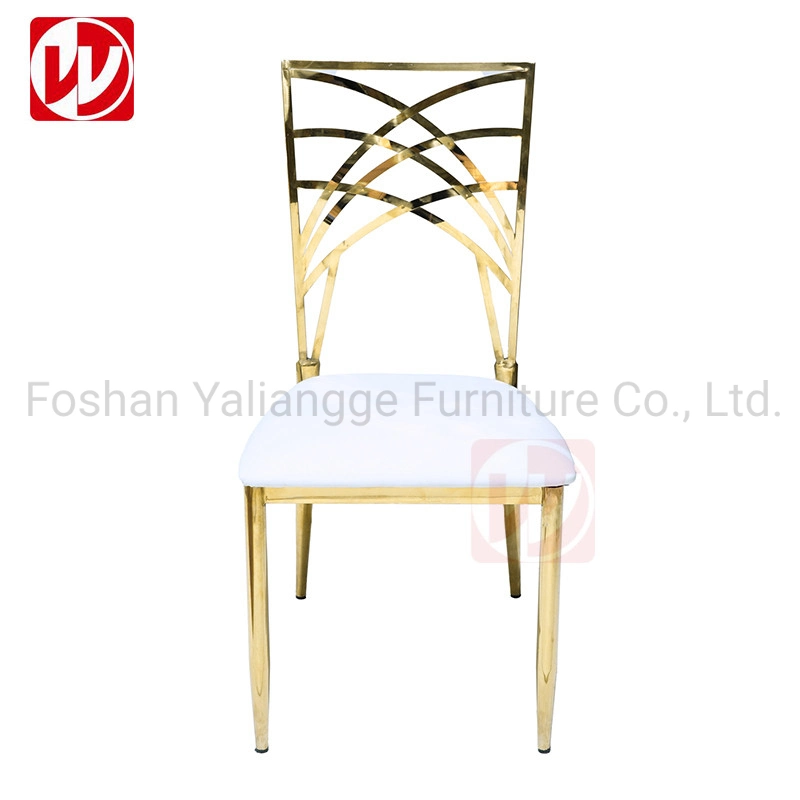 Mayorista/Proveedor evento Fiesta Alquiler Metal Boda Chameleon Chair Luxury Gold Silla Chameleon de acero inoxidable