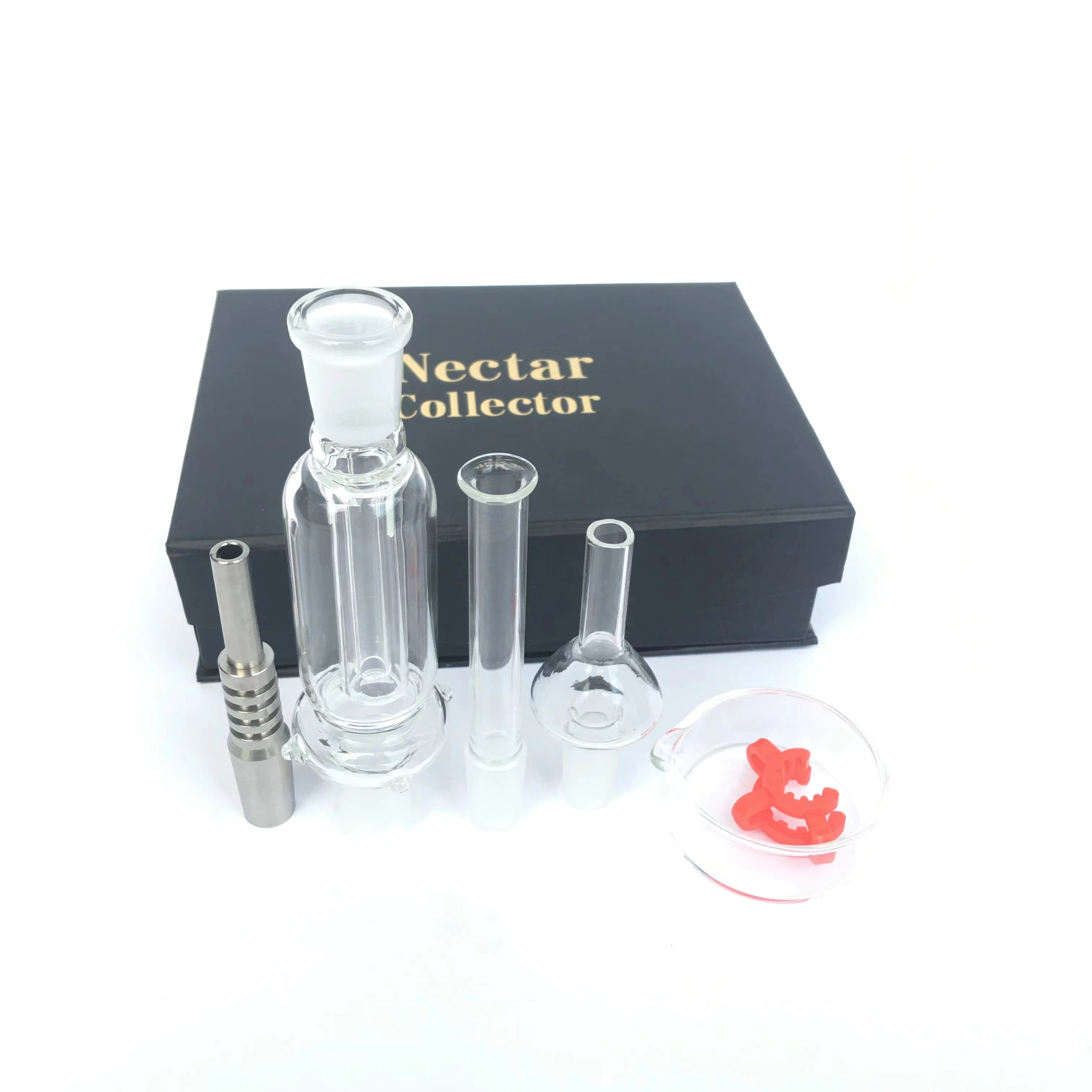 Glass Smoking Hand Pipes Micro Nc with Gift Box Nectar Glass Ti/Steel Nail Honeybird Nectar Collector