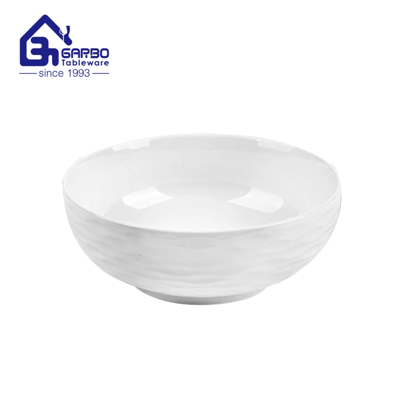 Ceramic Tableware Customized White Ceramic Dinnerware Soup Bowl Heat Resistant Clear Porcelain Dinner Bowl Set