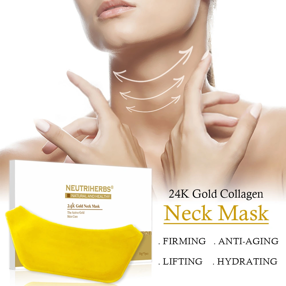 OEM ODM Collagen Crystal Firming Hydrating 24K Gold Neck Mask Product