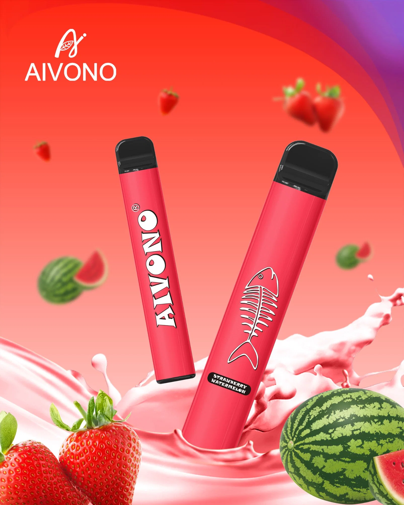 Nouveau Aivono E CIG Shopfuming 0% 2% 5% Vapes jetables T-cigarette électronique style stylo à plume AIM Fishbone 600