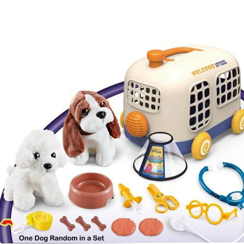 Doctor Pretend Play Plush Pet Care Play Set Doctor Kit Play House Pet Toy for Kids Toy Playset Pet Doctor/Nurse Medical Kit with Pet Basket Toy Pet