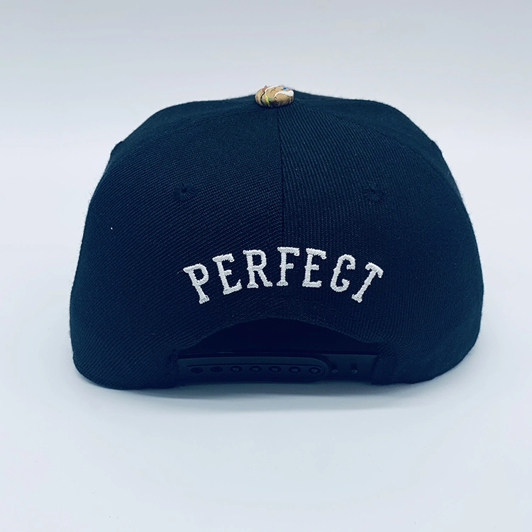 6 Panel Wholesale/Supplier Custom Embroidery Sports Flat Peaked Baseball Snap-Back Cap