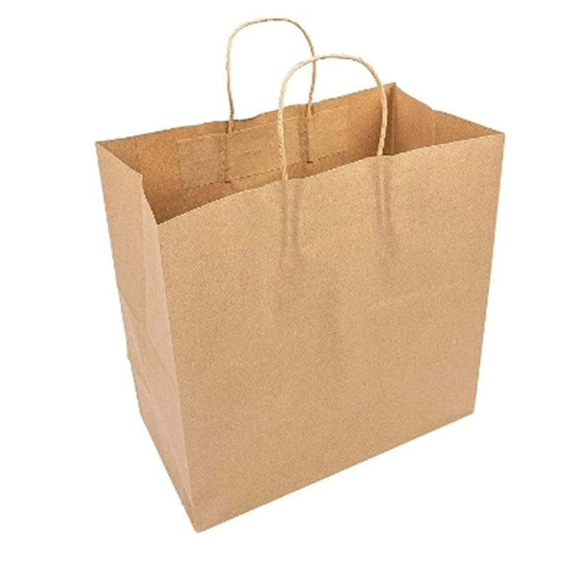 Kraft Bags with Twist Handles for Takeout, Weddings, Party Favors