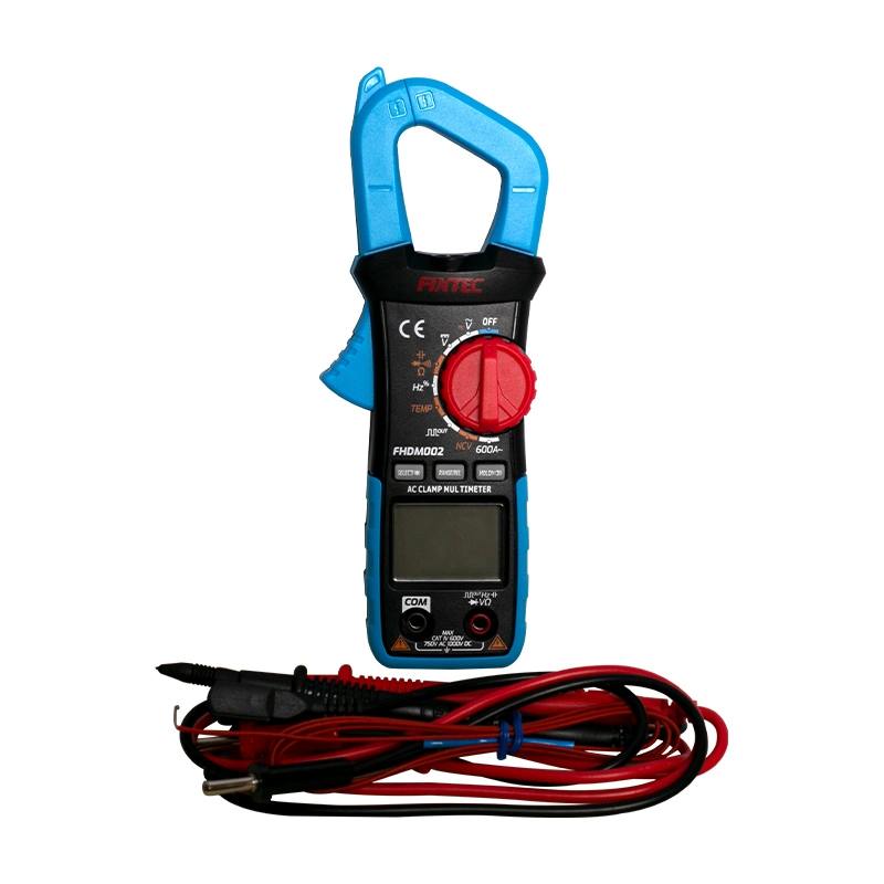 Fixtec Electrical Tester Digital Clamp Meter AC/DC Auto-Ranging 600 AMP Measures Voltage/Resistance/Temp