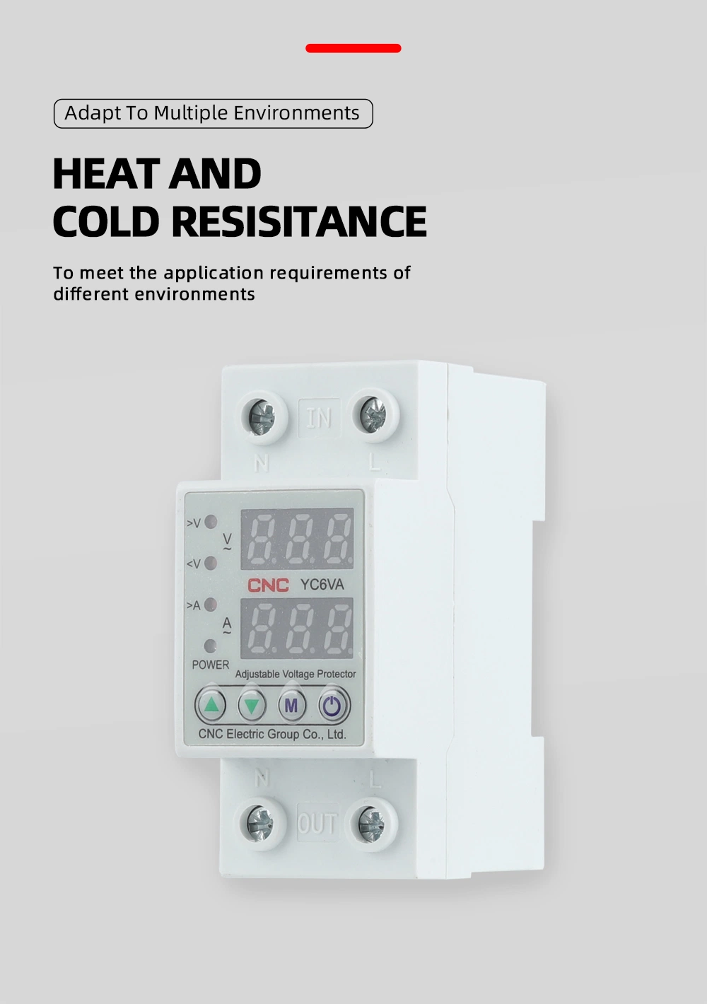 AC 230V 40A exceso de corriente y en Protector de sobretensión