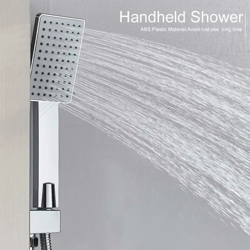 8029 del panel de ducha LED Electroplated 304 Acero Inoxidable Baño Ducha Columna