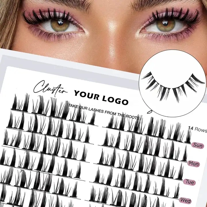 Beautichen Newest DIY Eyelash Extension 3D Effect Glue Bond DIY at Home Eyelash Under Lash Cluster Eyelash Pre Cut Segment Lash