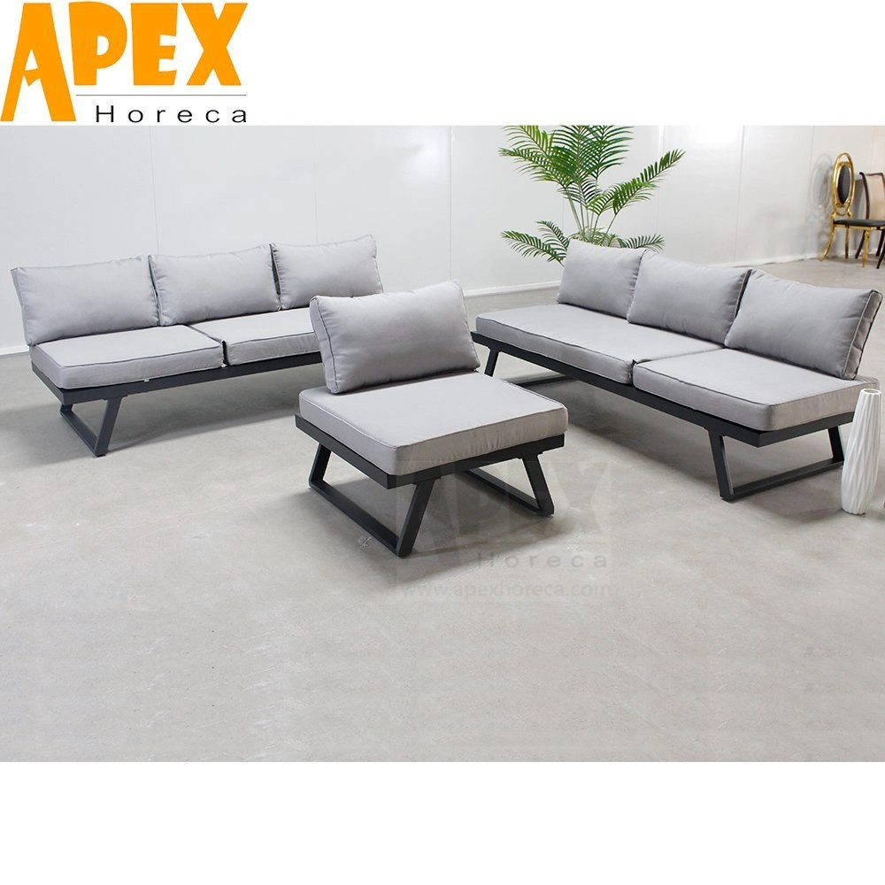 Conjunto de sofá de combinación de muebles de exterior impermeable para Patio de jardín moderno al por mayor