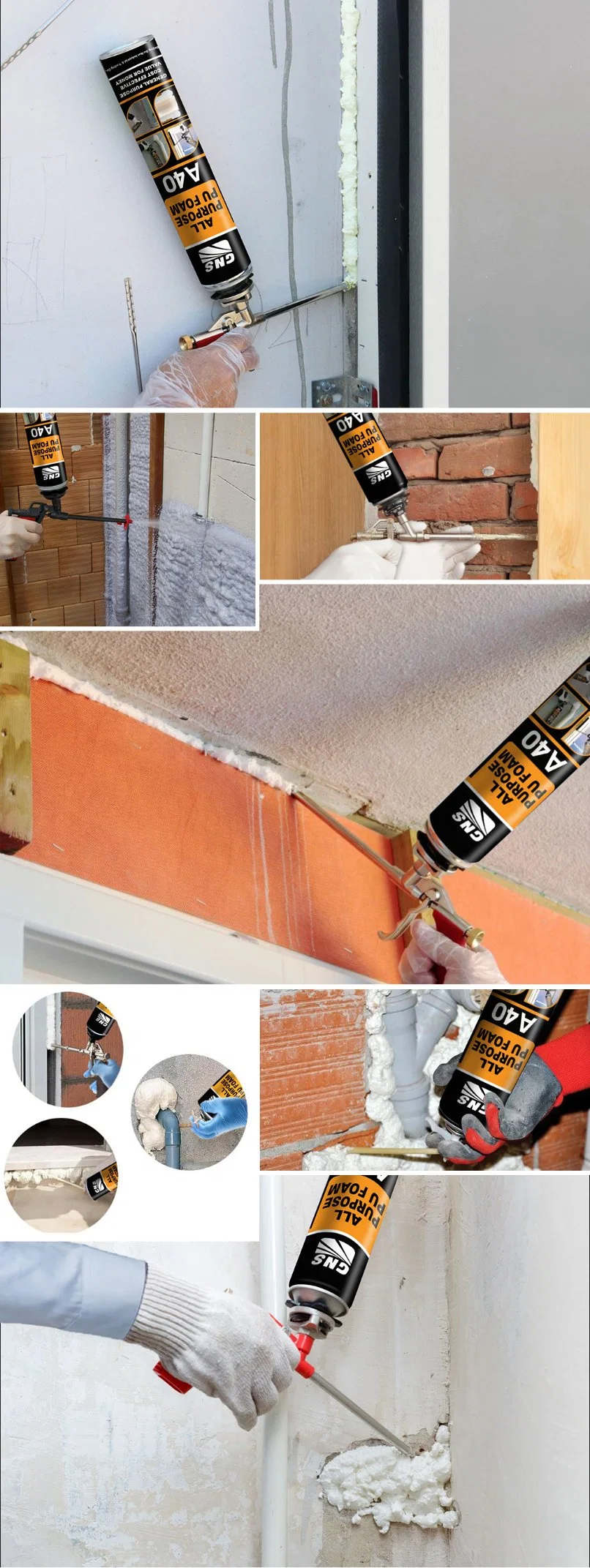 Ready-to-Use, Single Component, Self-Expanding Polyurethane Adhesive for Clean, Efficient and Economical Permanent Bonding of Insulation Panels and Plasterboard