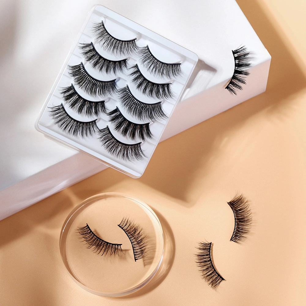 О. 2. O Новые продукты 3D Fake Eyelashes 5 пара естественных локонов толстые трехмерные имитационное фиктивное имитация поддельные ресницы 3D-46