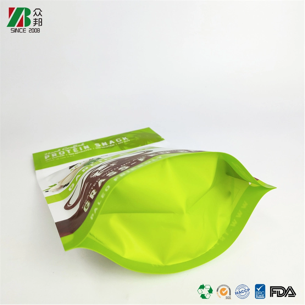 Película de embalagem ZB China impressão empresa personalizada impressa resselável transparente Saco de plástico com fecho para embalagem de alimentos
