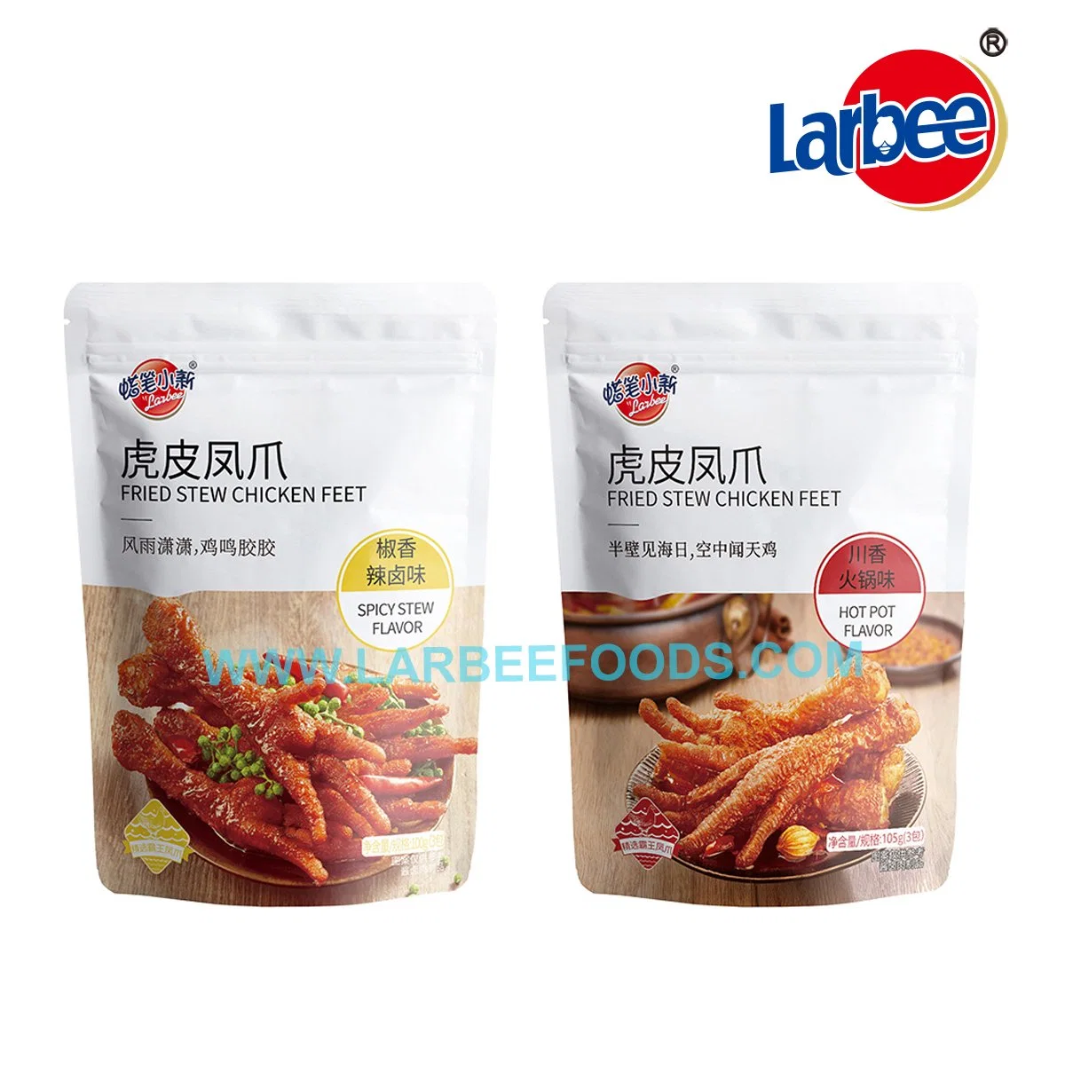 Wholesale Snack Food Ready to Eat Spicy Flavor Fried Stew Chicken Feet Snacks