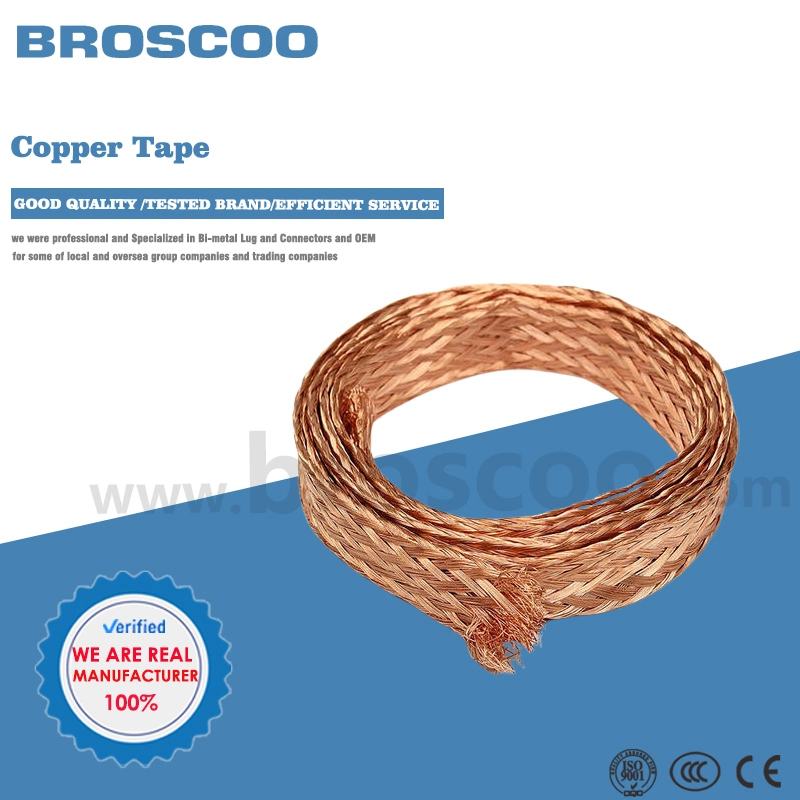 High Voltage PVC Coated Electrical Single Wire Terminal Copper Earthing Strip