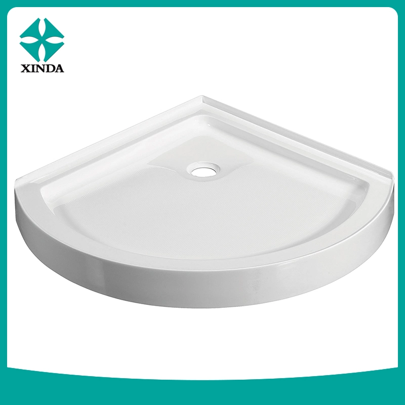 Acrylic Shower Tray Back Center Drain Single Threshold Shower Base Shower Enclosure with Tray