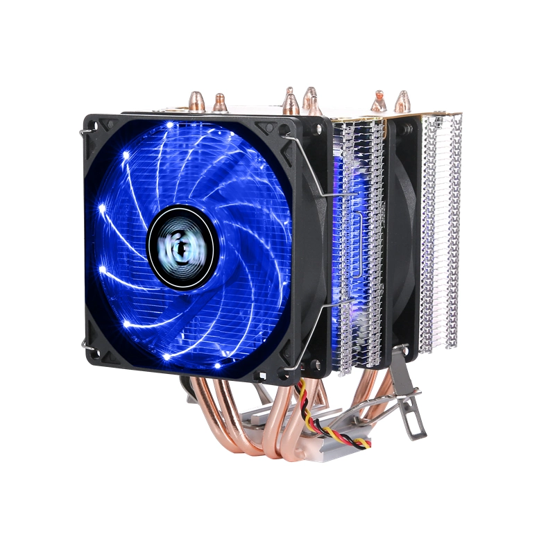 2 Fan Double Tower 4 Heat Pipe CPU Cooler Air Heatsink Copper Pipe Cooling PC Fan for Intel 1700 115X 1200 1366 AMD I3 I5 I7