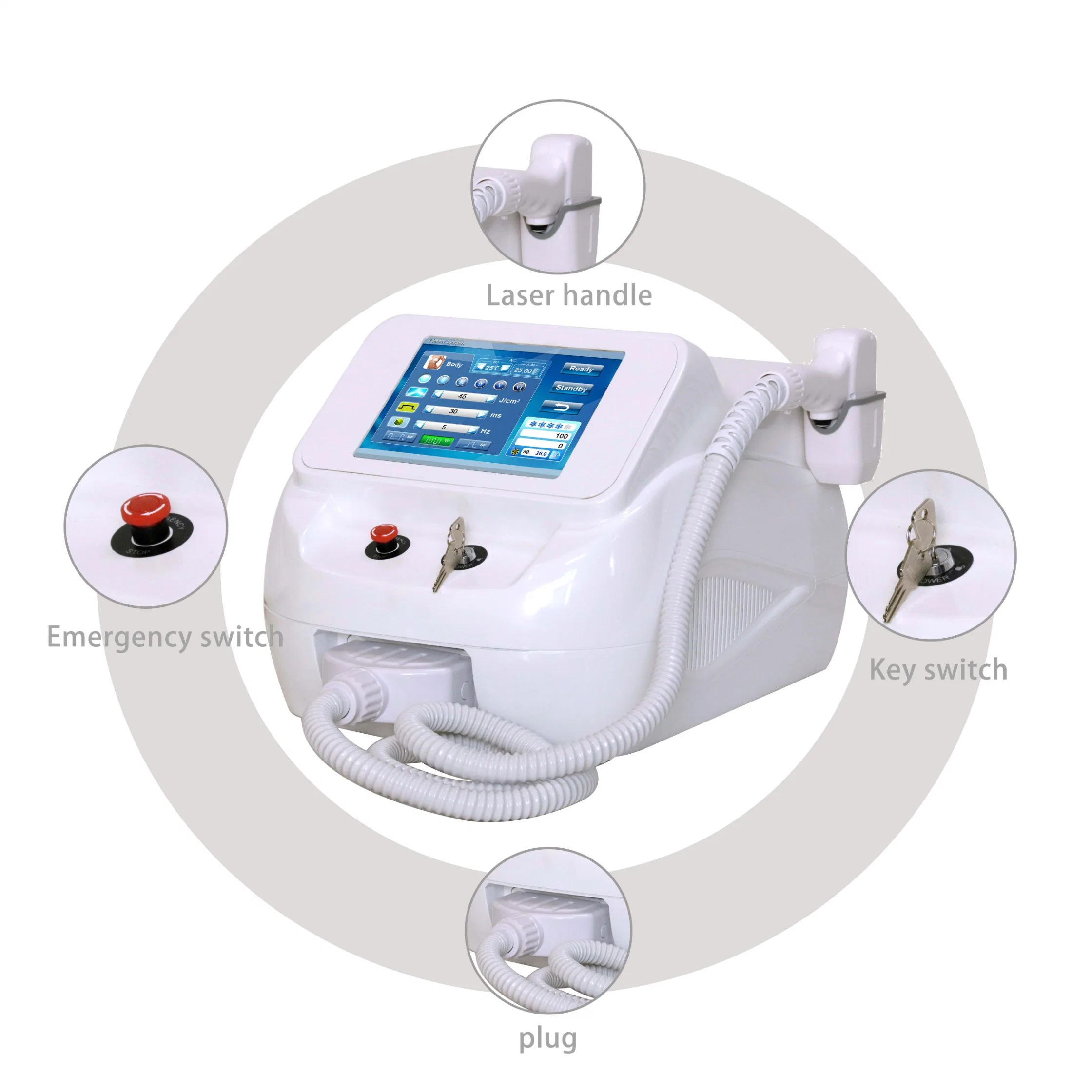 2023 Weifang Km Portable Mini Laser Diode Hair Removal Device 808nm Diodo Laser Depilacion Machine Hair Salon Treatment