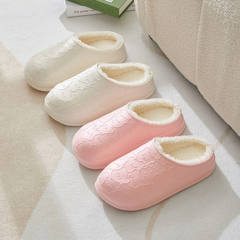 Fashion Cotton Garden Shoes EVA Footwear Slipper Winter Women Bear Slipper