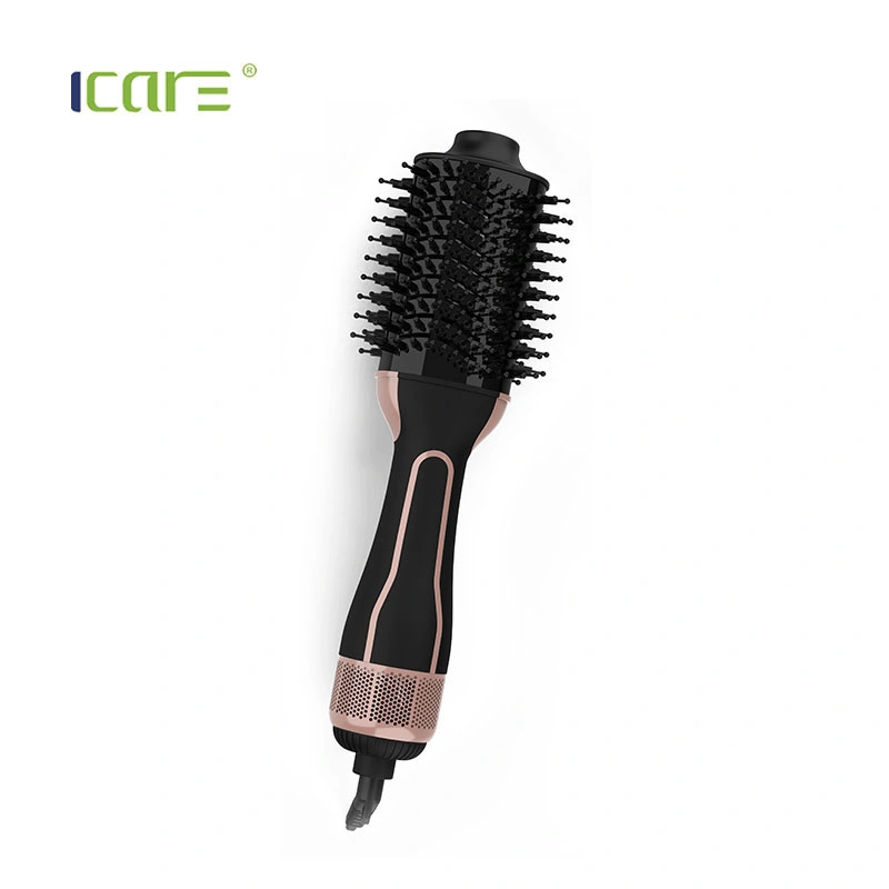 Electric Hot Air Styler Hair Straightener Brush with Dryer Brush