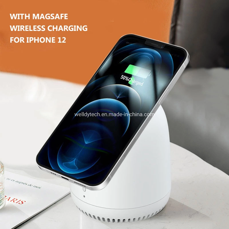 Online Sale Gift 5W Wireless Speaker Charger Charging 2 in 1 Portable Smart Bluetooth Speaker Mini with Magnetic