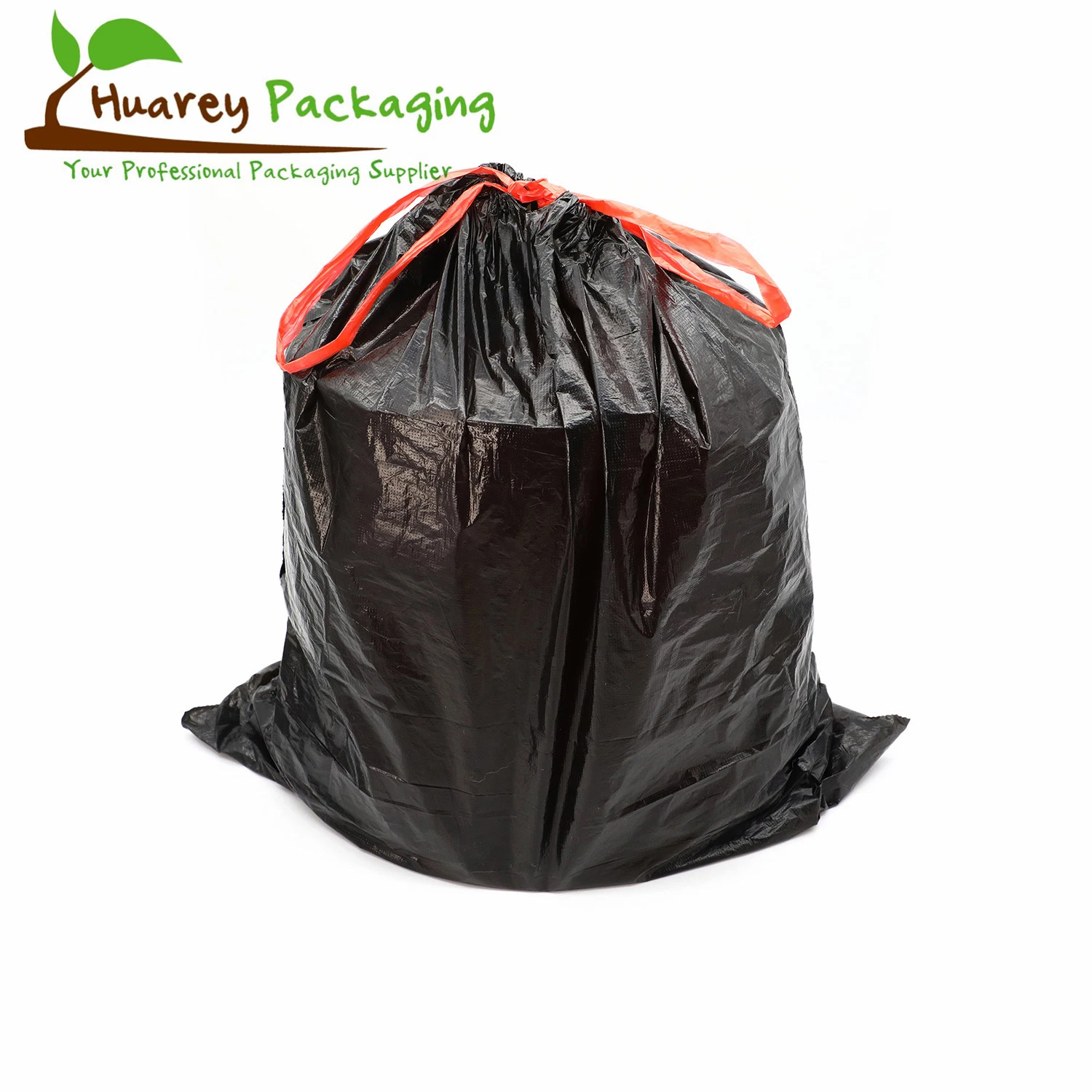 Plástico Kinchen Bin Liner impresión personalizada cordón ajustable basura bolsa basura Rollo de bolsas