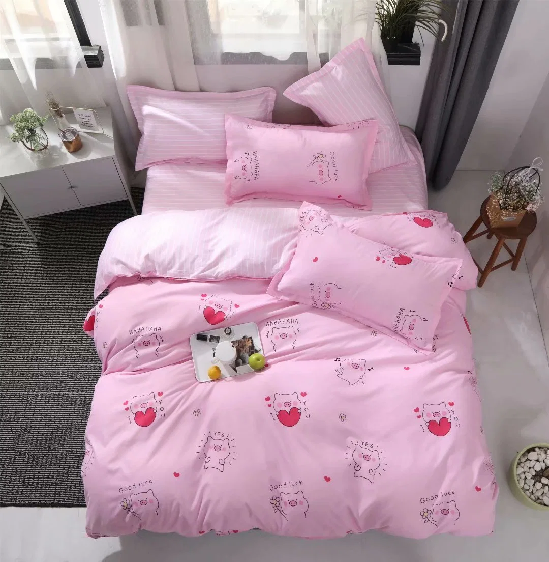 Luxury Knitted 100% Microfiber Soft and Comfortable Bed Sheet Home Bedding Set