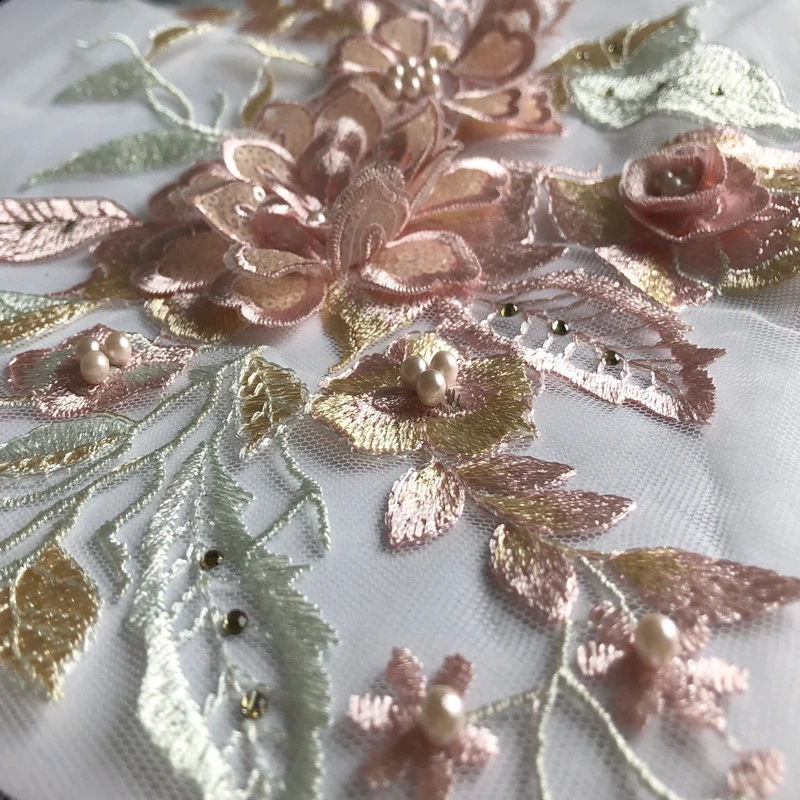 3D fleurs Dentelle fleur applique les correctifs Vintage Motif de broderie à coudre sur la fête de mariage robe de costumes de danse de l'artisanat