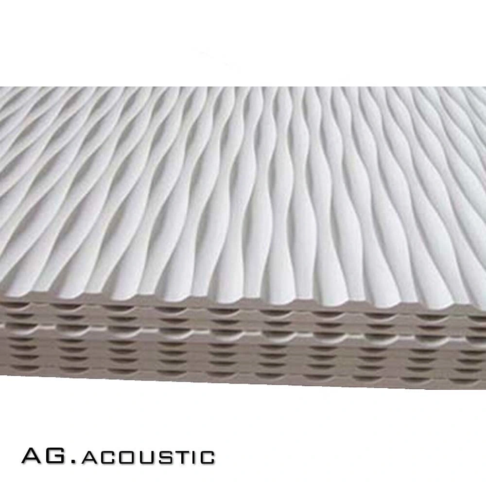 AG. Nouveau pop acoustique mur intérieur Decoration Material 3D onde MDF Panneau mural