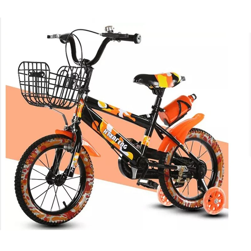 Camo Kids Bicycle with Front Frame and Rear Bottle Cage