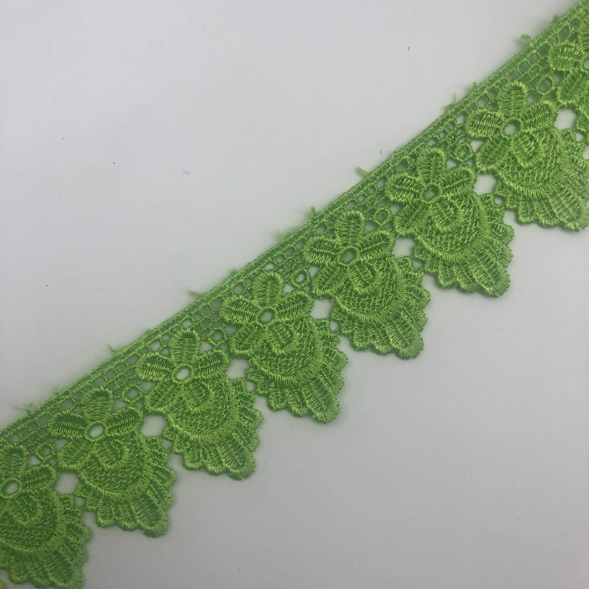 Royal Style Cotton Embroidery Lace Purfle Fabric for Dress Fabric