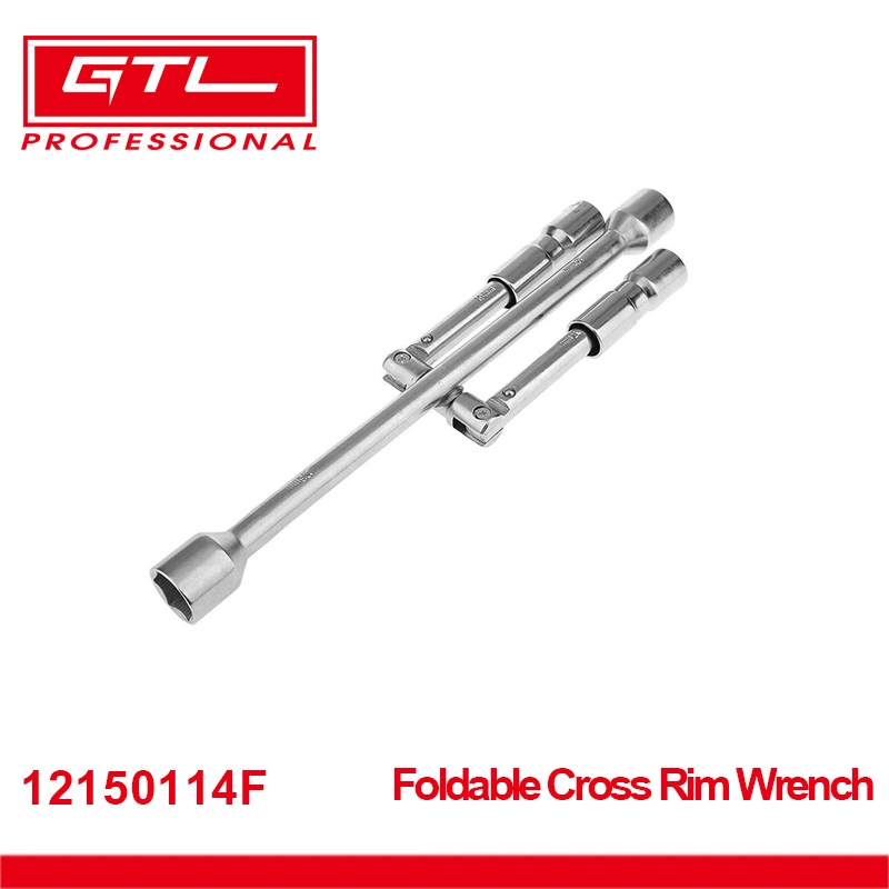 4 Way Cross Wrench Car Wheel Lug Nut Socket Wrench with Tire Change Tool (12150114F)