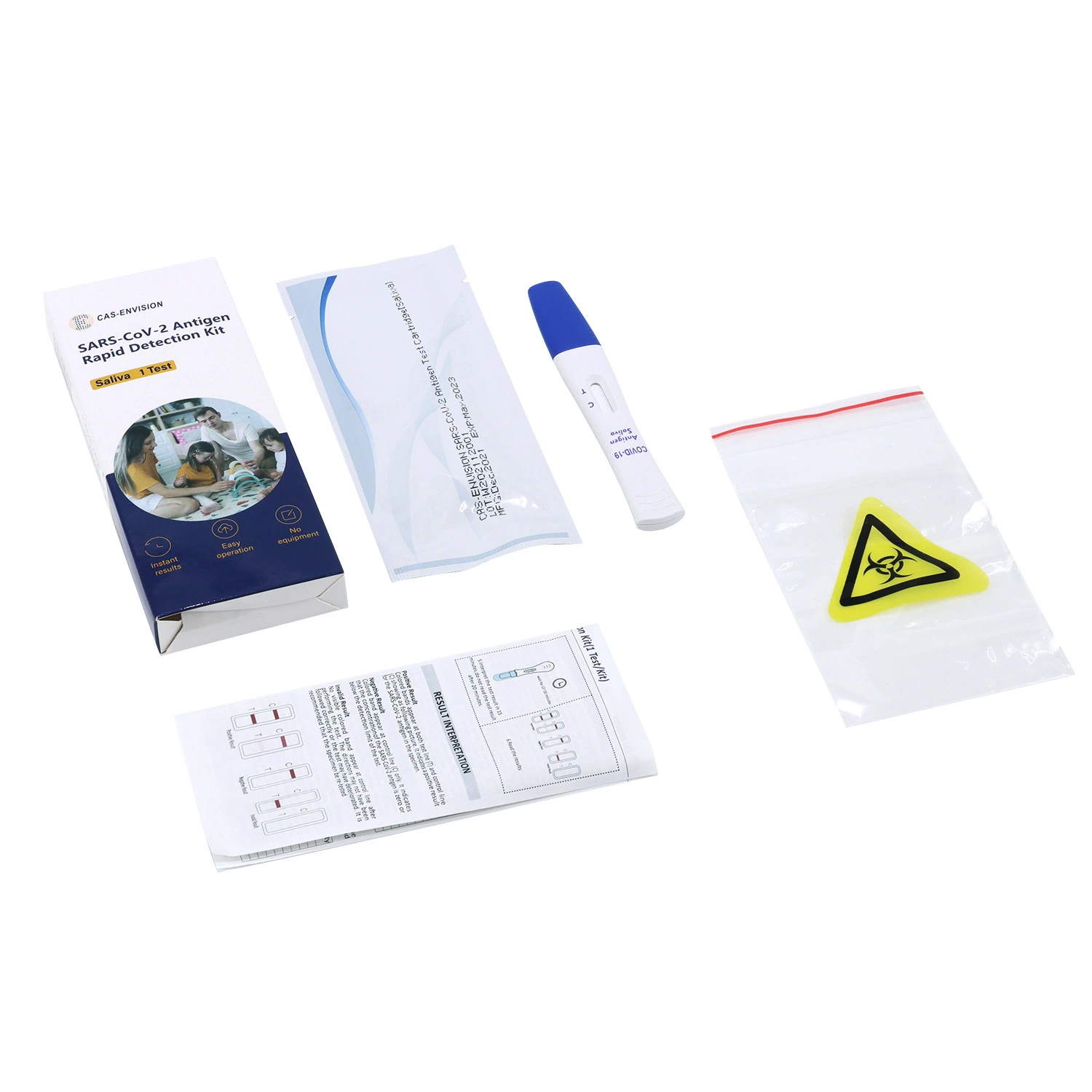 CE Pei Fournitures médicales Équipement de laboratoire Kit de diagnostic PCR Covd Salive Kit de test rapide d'antigène