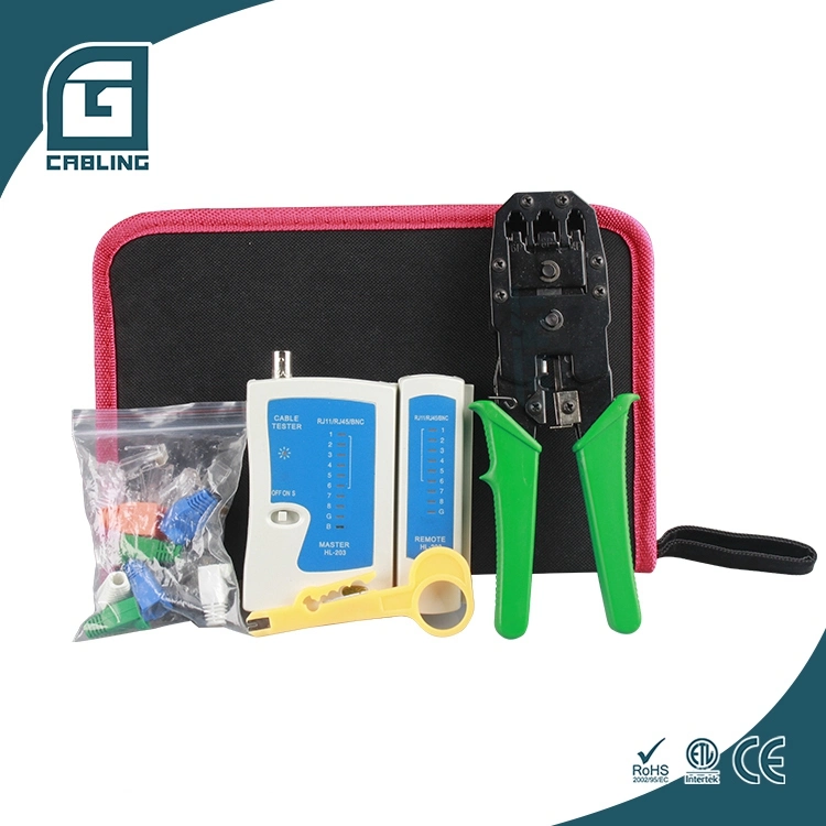 Pince à sertir Gcabling Tracker ordinateur ordinateur réseau réseau d'amorçage Tool Kit avec le testeur sur le fil Tracker