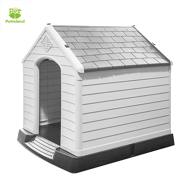 Outdoor Luxury Dog House Warm Home Optional Size PP Plastic Dog Cage White Dog House