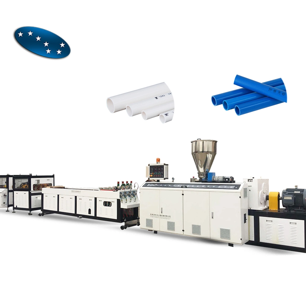 Double Cavity PVC Pipe Making Machine / Water Pipe Extrusion Line