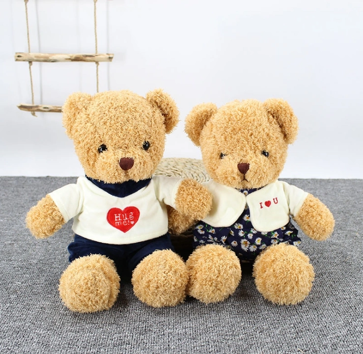 New Teddy Bear Doll Plush Toy Ground Push Cloth Children Gift Custom Logo