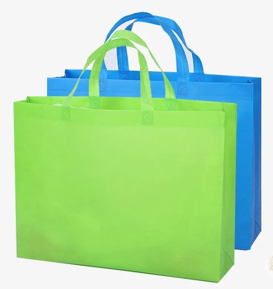 Eco Carry out Bags Retail Supermarket Grocery Shopping Non Woven Vest Bags with Handle Food Packaging