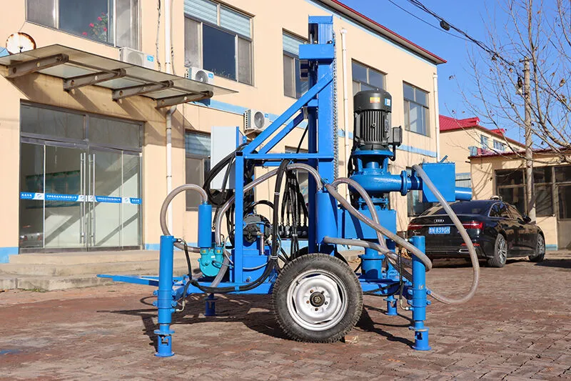 22HP Small Portable Diesel Trailer Mounted Rock Core Borehole Drill Machine 150m Hydraulic Rotary Mine Hole Deep Water Bore Well Drilling Rig