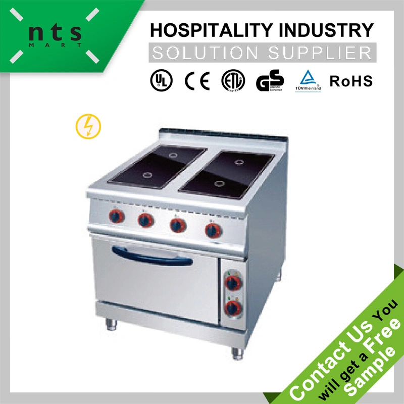 Commercial 4 Four Gas Burner with Gas Oven Hotel Restaurant Kitchen Equipment