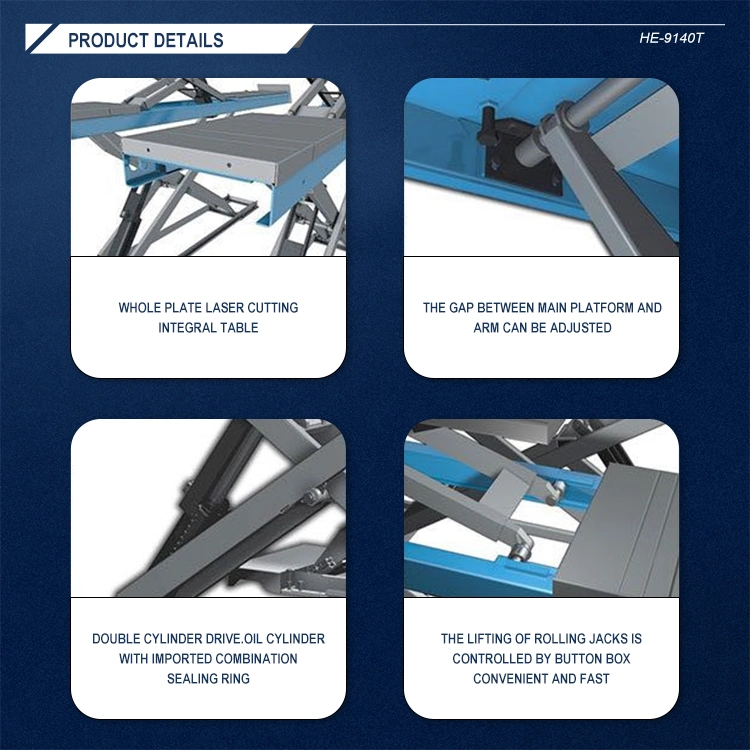 4000kg Hydraulic Super Thin Scissor Alignment Lift